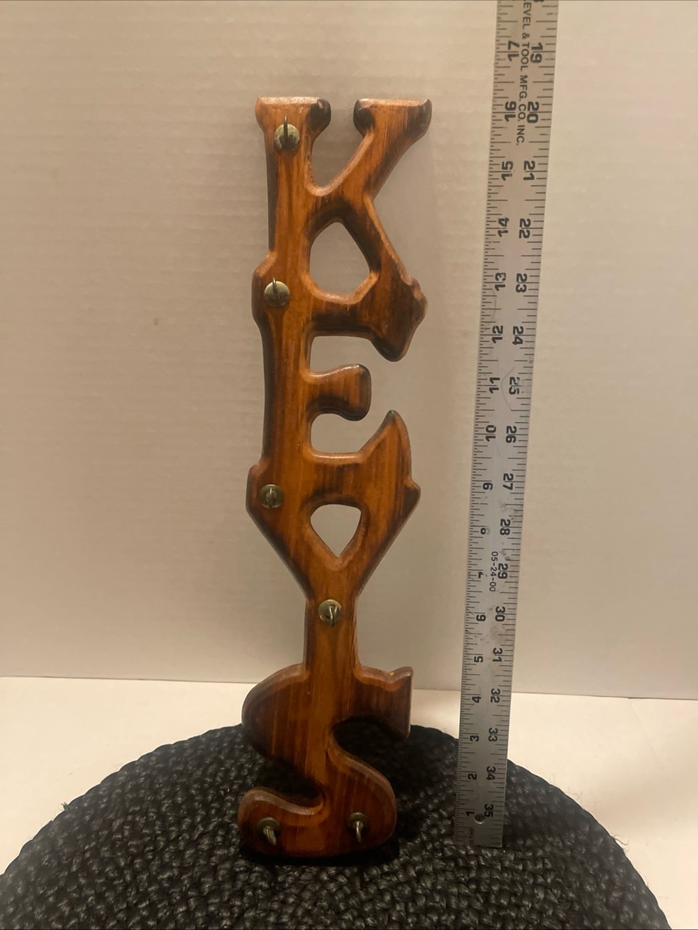 Vintage Wooden 'Keys' Wall Decor in Warm Brown